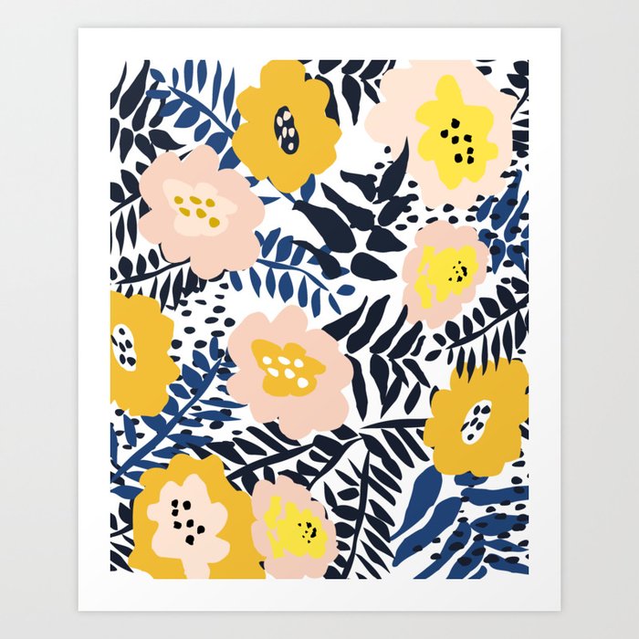 Outdoor: florals matching to design for a happy life Art Print