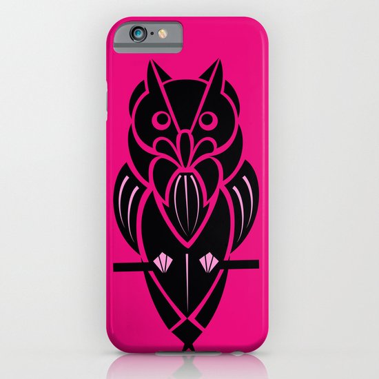 Owl - simple design - PINK iPhone & iPod Case