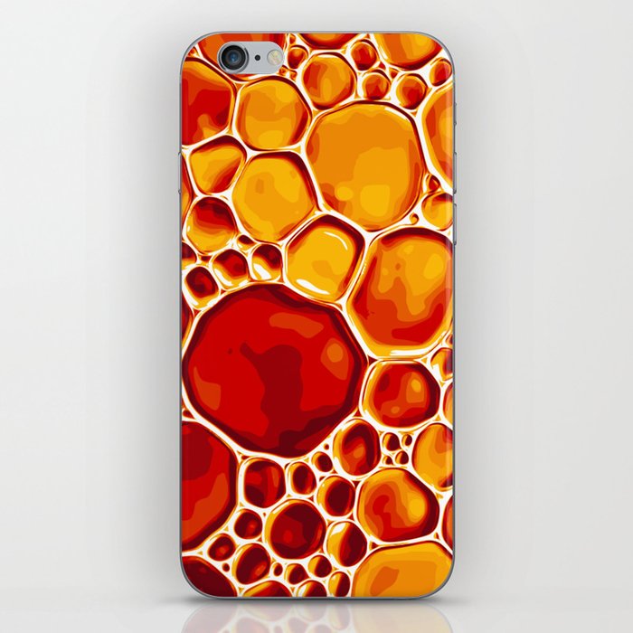 Orange Oil Abstract Bubbles iPhone Skin