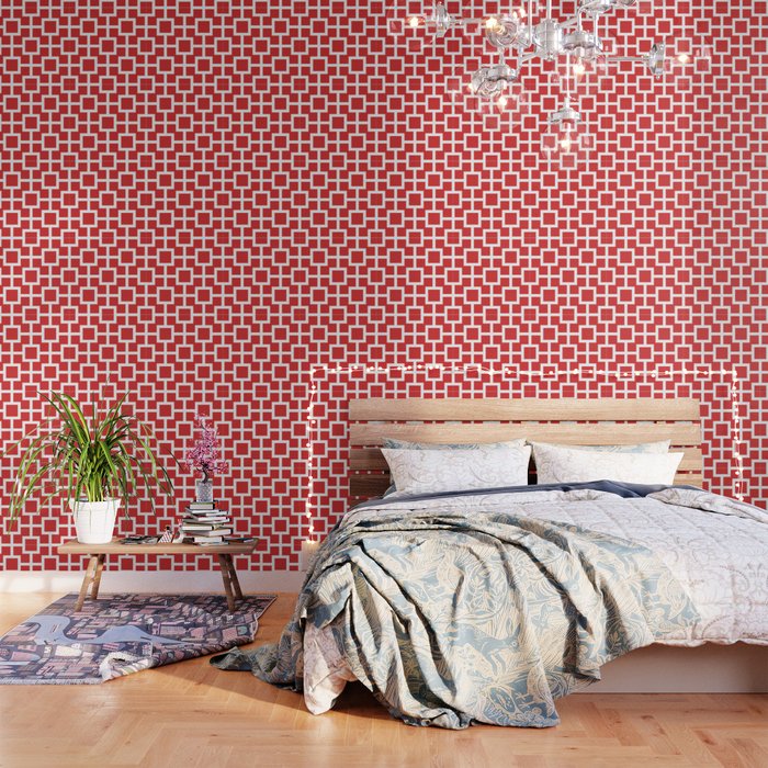 Classic Hollywood Regency Pattern 221 Red Wallpaper By Tonymagnerdesign