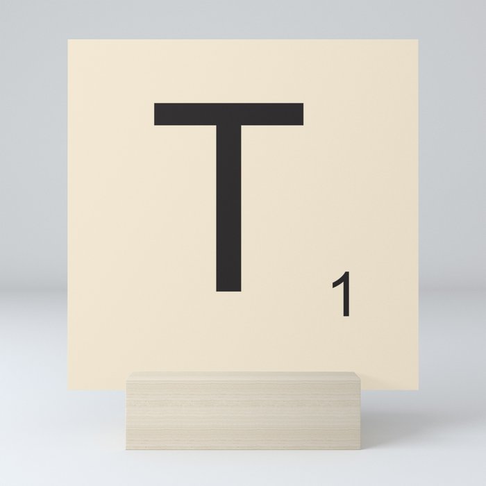 Scrabble Lettre T Letter Mini Art Print