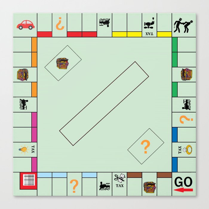 Monopoly Print Currency Game Canvas Print By Mprevost Society6