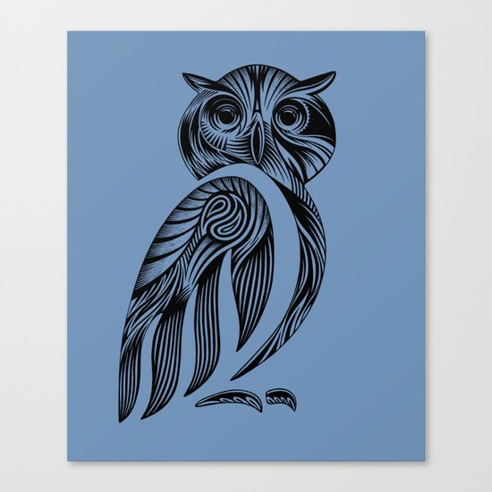 Tribal Owl Canvas Print