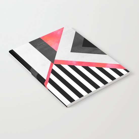 Stripe Combination / Pink Notebook