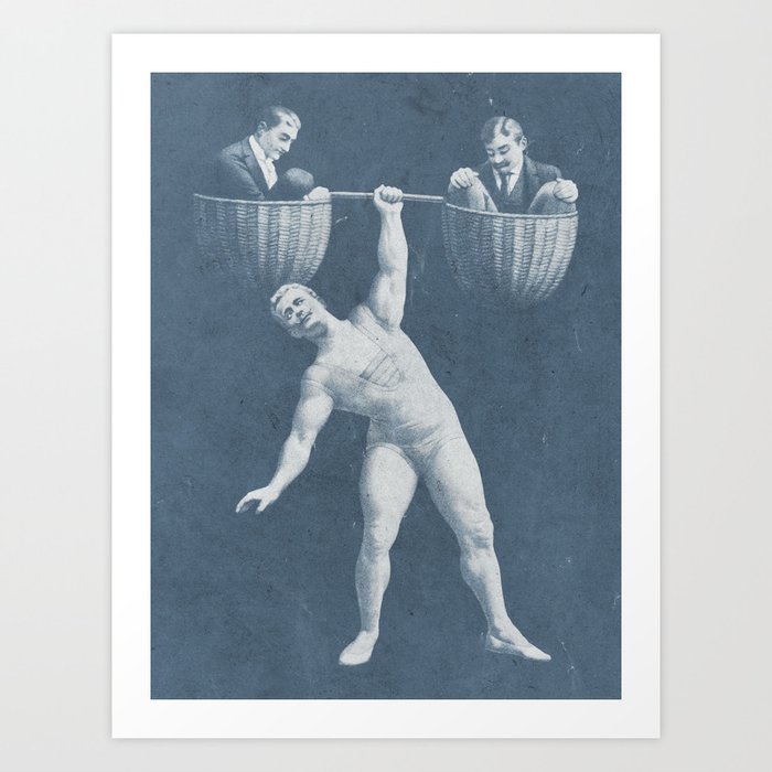 Vintage Bodybuilder Strongman Showman Eugen Sandow Art Print by k85design