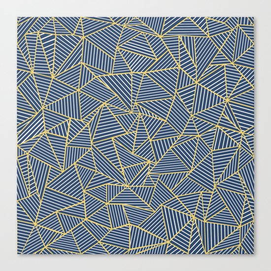 Ab Out Double R Navy Canvas Print