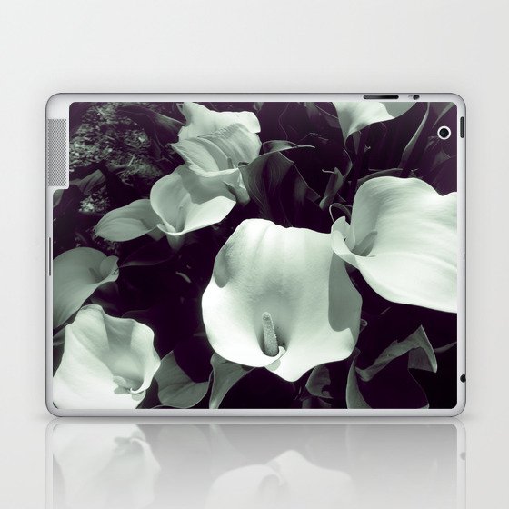 Calla Lilies in Black and White Laptop & iPad Skin