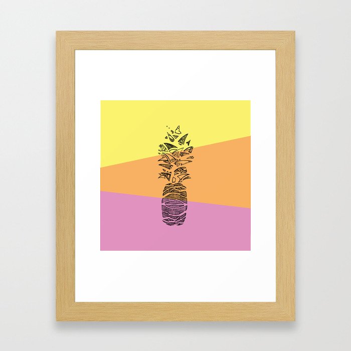 Pineapple surprise Framed Art Print