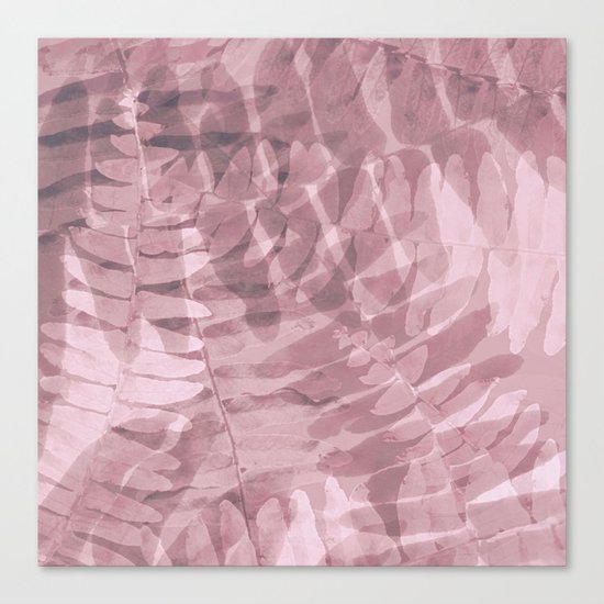 FERN PATTERN - PINKS Canvas Print