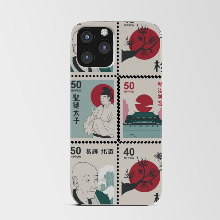 Japan Nippon Vintage Stamps Collection iPhone Card Case