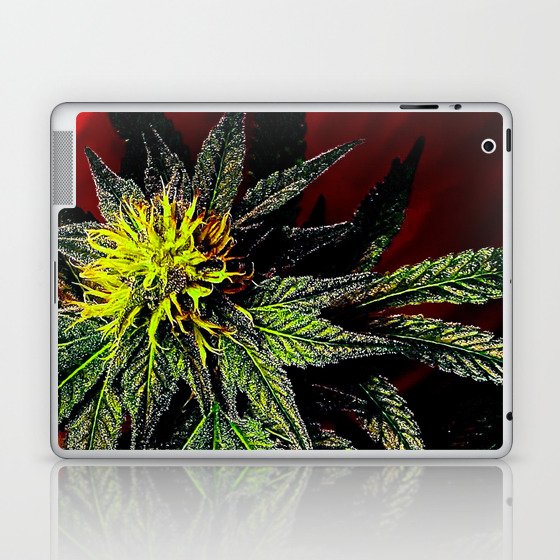 Lady Cannabis in Red Laptop & iPad Skin