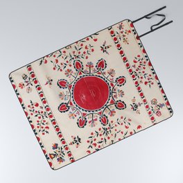 Tashkent Suzani Kokand Uzbekistan Embroidery Print Picnic Blanket