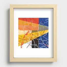 Berlin collage Recessed Framed Print