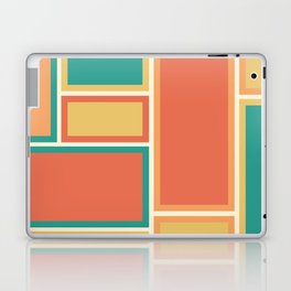 Modular Midcentury Modern Geometric Pattern in Retro Pop Colors Laptop Skin