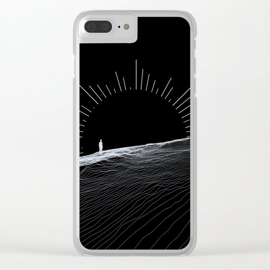Black Sun Clear iPhone Case
