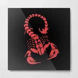 Scorpion Red Metal Print