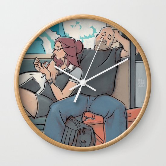 SUBWAY COUPLE Wall Clock