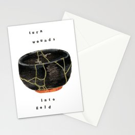 Kintsugi Turn Wounds Into Gold Stationery Card