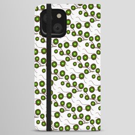 Green flowers. iPhone Wallet Case