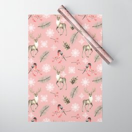 Xmas Pattern Pink #socieyt6 #buyart Wrapping Paper