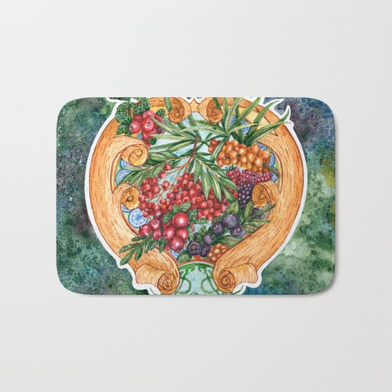 Art nouveau. Mors drink. Bath Mat