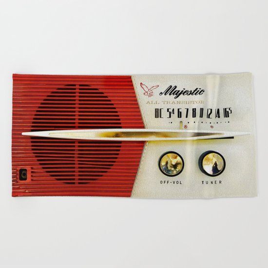Classic Old Vintage Retro Majestic radio iPhone 4 4s 5 5c 6, ipad, pillow case, tshirt and mugs Beach Towel