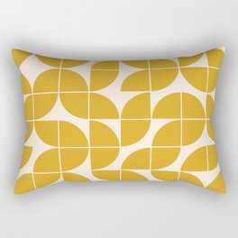 Mod Circles - gold Rectangular Pillow