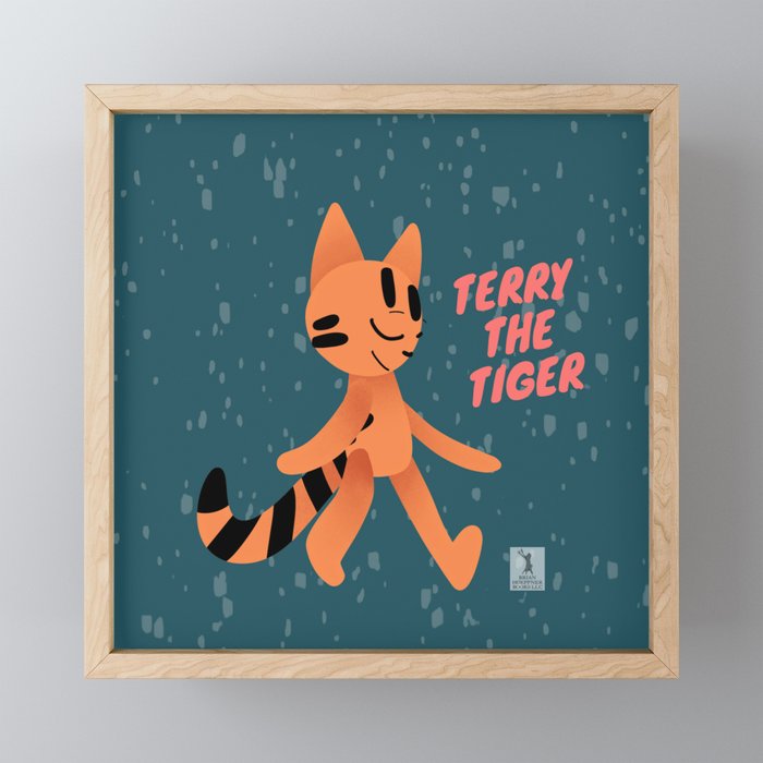 Terry The Tiger Framed Mini Art Print
