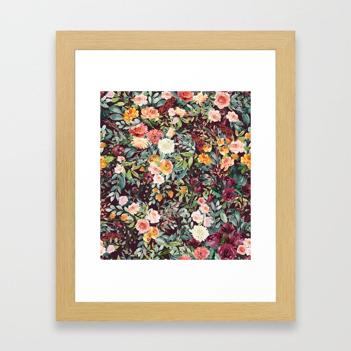 Fall Floral Framed Art Print