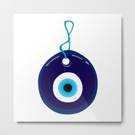 Blue Evil Eye Bead Metal Print | Mashala, Hang, Luckycharm, Turkish, Graphicdesign, Eye, Protect, Boncuk, Jealousy, Goodluck 