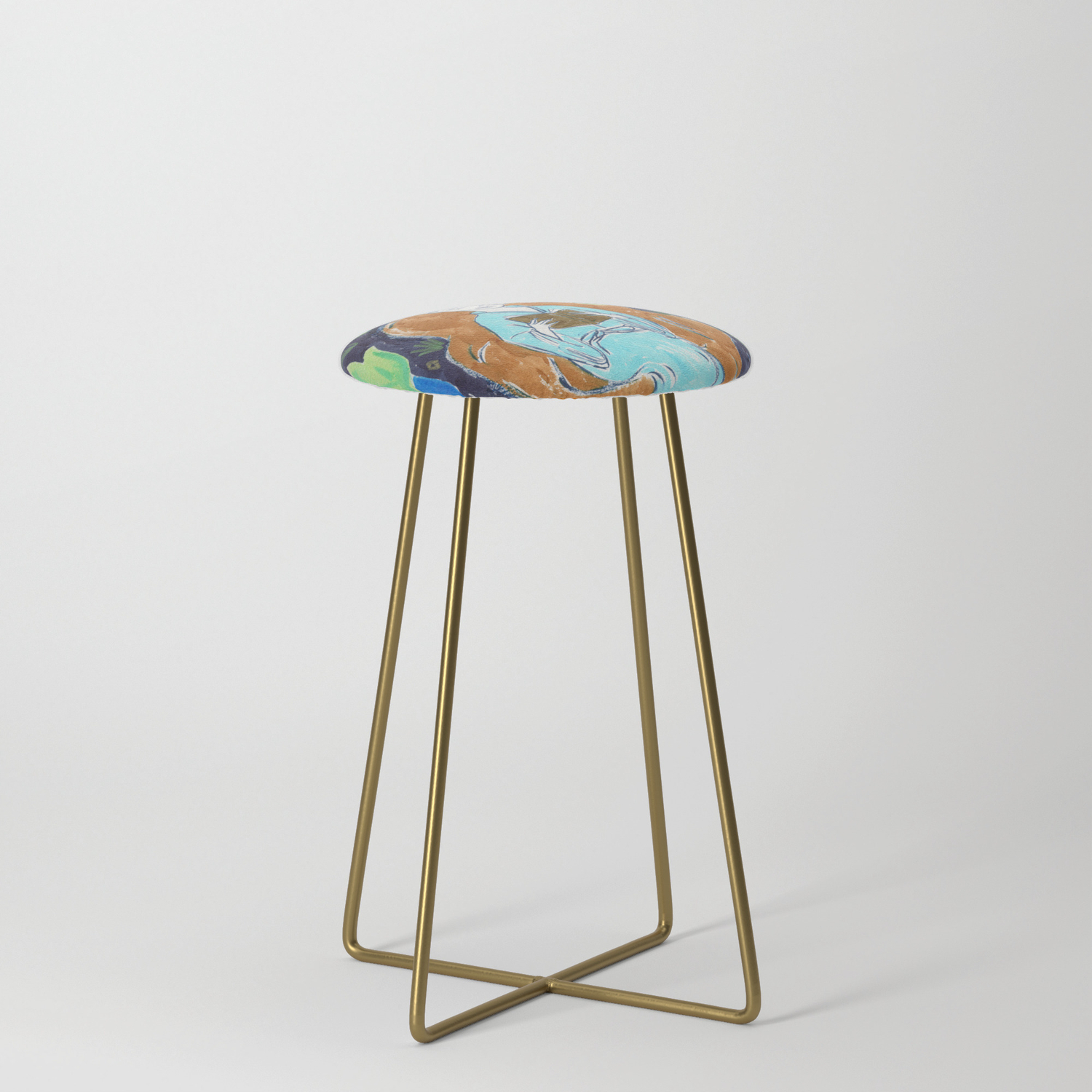 Jungle Reading Room Drawing By Amanda Laurel Atkins Counter Stool By Amandalaurelatkins