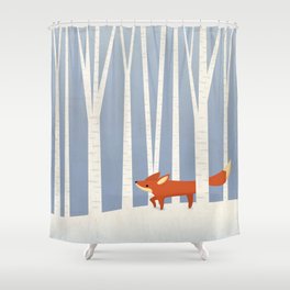 Fox in the Snow Shower Curtain