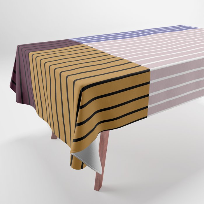 Color Block Line Abstract XX Tablecloth