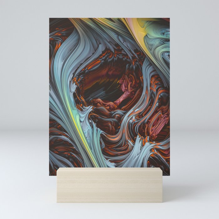 Glacial Mass II. Wind & Fire 3D Abstract Art Mini Art Print