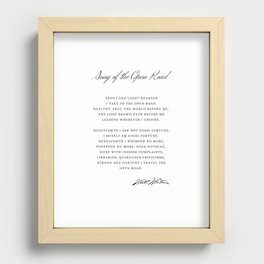 Song of the open road Recessed Framed Print