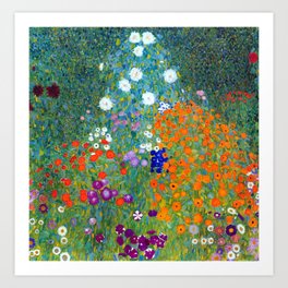 Gustav Klimt Flower Garden Kunstdrucke | Gustav, Botanical, Artnouveau, Klimt, Sunflower, Flower, Natural, Painting, Oil, Farm 