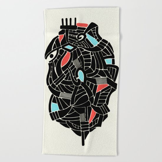 - face for the storm - Beach Towel
