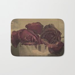 The veins of Roses Bath Mat | Vintage, Bloom, Rosesbouquet, Photo, Vintagestyle, Blossom, Beauty, Redroses, Bouquet, Romatic 