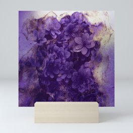 purple flowers Mini Art Print