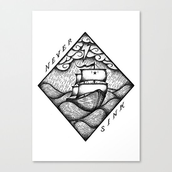 NEVER SINK Canvas Print