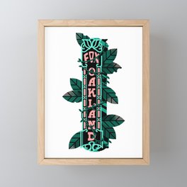 Oakland Fox Theater Sign Framed Mini Art Print