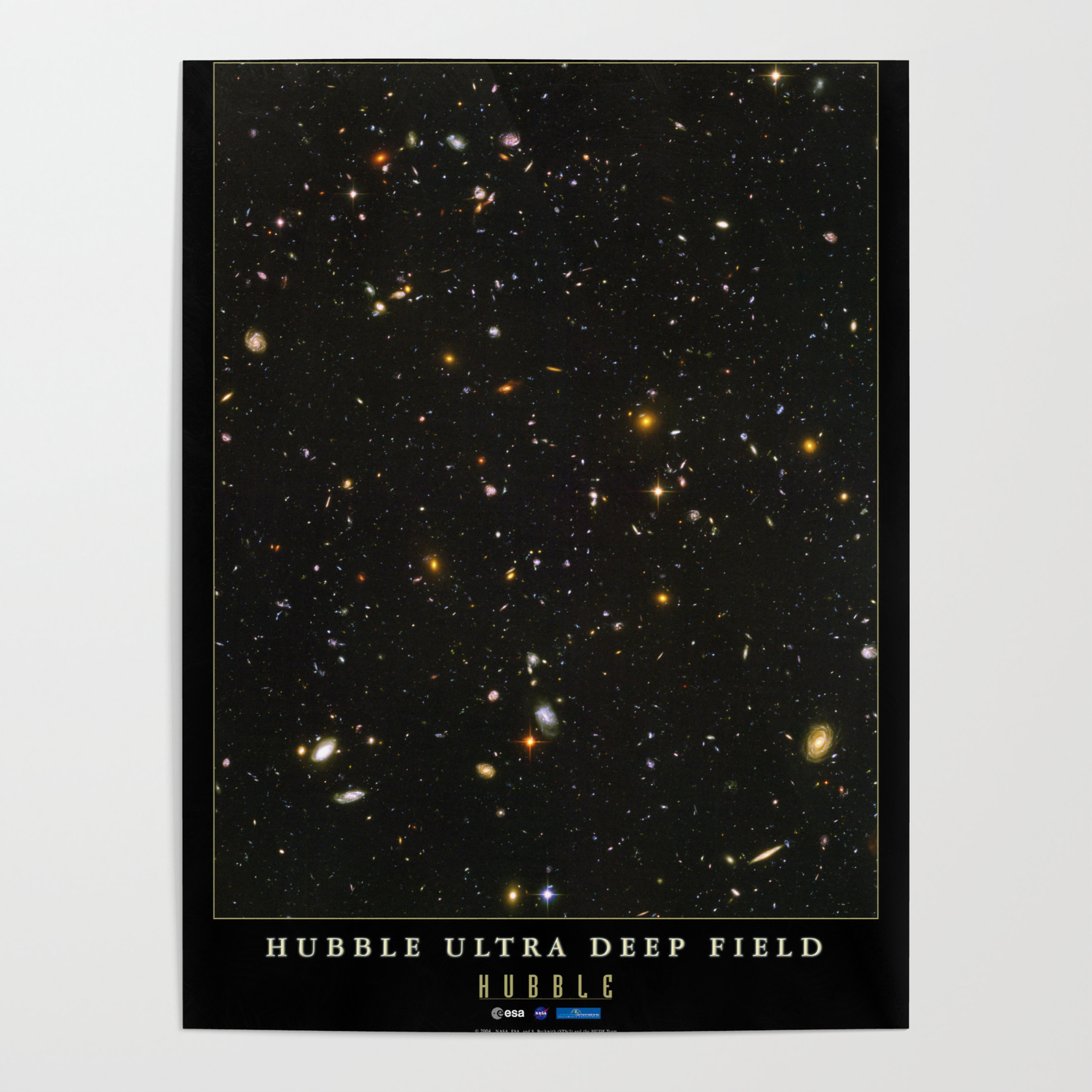 NASA Hubble Space Telescope Poster - Hubble Extra Deep Poster by Public Domain Gallery |