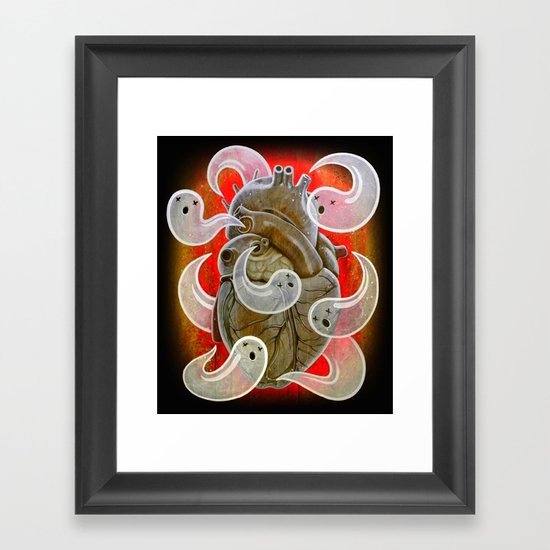 "A HEART FULL OF GHOSTS" Framed Art Print