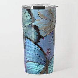 Morpho Blue Butterflies Colorful Daydream Travel Mug