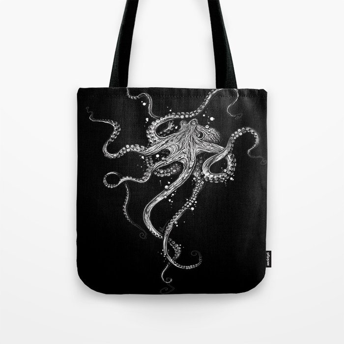 Octopus (black) Tote Bag