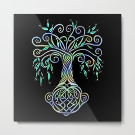 Celtic Tree of Life Multi Colored Metal Print