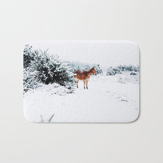 Winter horse Bath Mat