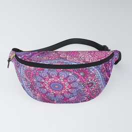 Paisley Patterns in Party Purples, Pinks, and Reds Fanny Pack
