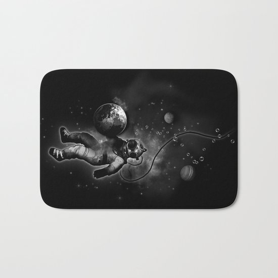 Deep Sea Space Diver Bath Mat