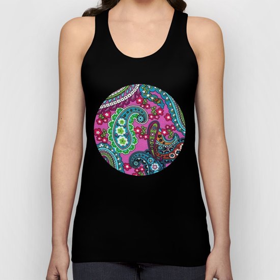 Floral Paisley Pattern 03 Unisex Tank Top